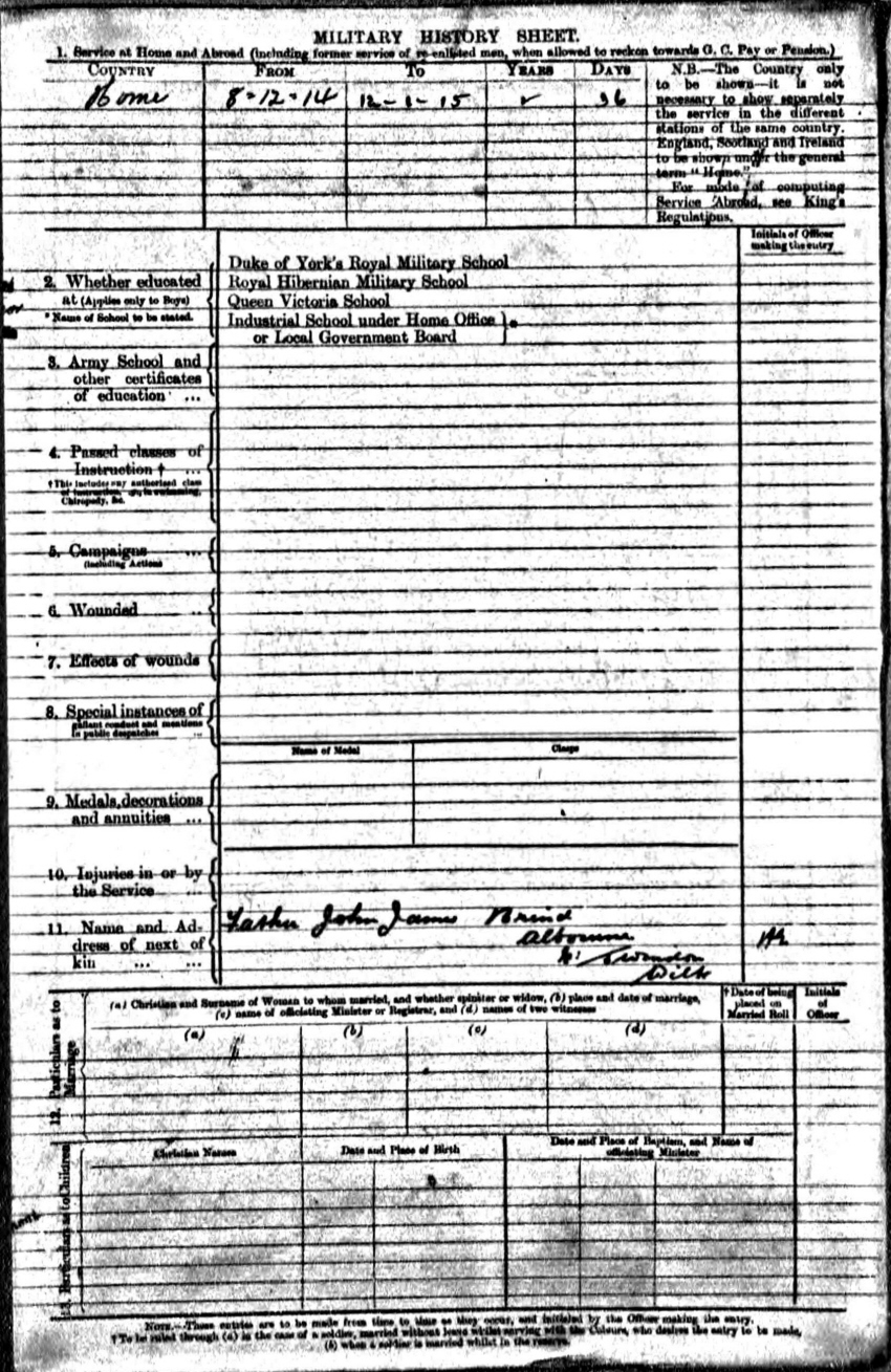 Army discharge records